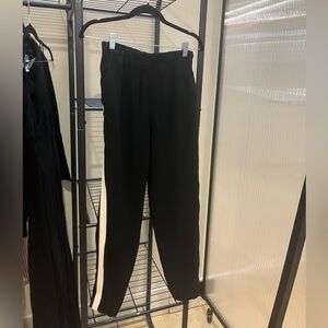 Zara Black Pants with White Stripes